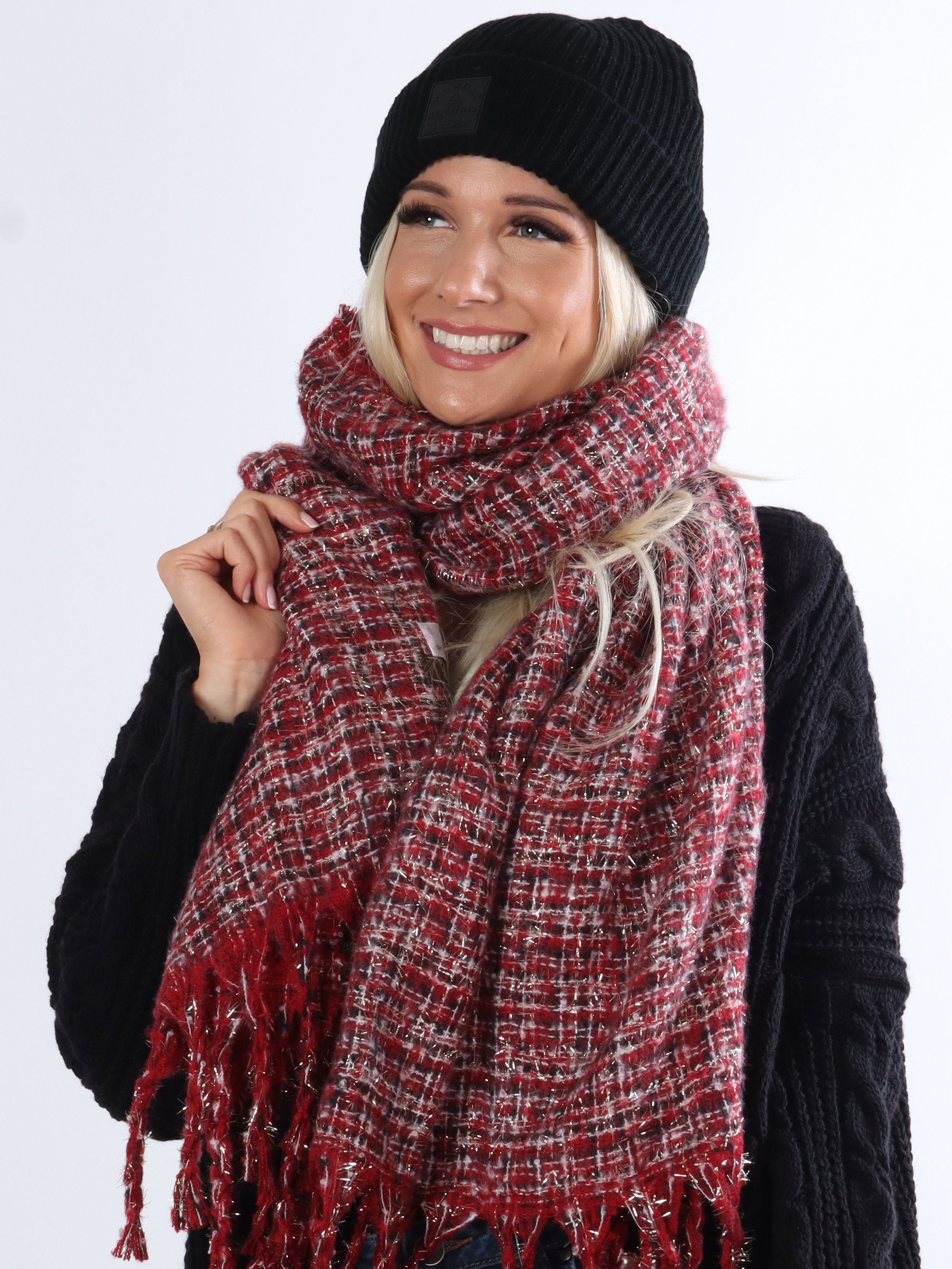 Karlie - Mjuk halsduk med glimmertrådar